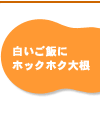白いご飯にホックホク大根